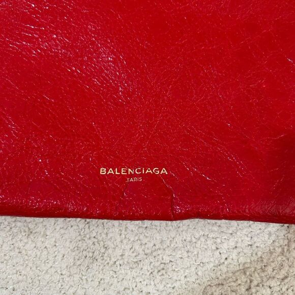 BALENCIAGA Agneau Locker Arena Backpack Red/ dust bag, Great cond. minor flaws - Picture 6 of 13